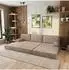 Masseno ANKO Ecksofa modular mit Schlaffunktion, beige Kordstoff, L-Form 270x160cm (800001993952)