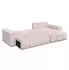 Fun Möbel Anabel Max Ecksofa mit Schlaffunktion, Stoff, creme
