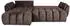 WFL GROUP Iris Ecksofa mit Schlaffunktion & Bettkasten, braun, Samt, 280x184cm (800002022789)