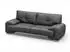 Beautysofa Omega 3-Sitzer Sofa Kunstleder, schwarz (800000800472)