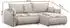 Selsey Cushi Ecksofa mit Schlaffunktion, Ottomane rechts, Chenille hellbeige