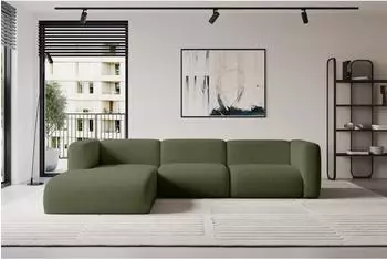 ALTDECOR MIRA-L2 Ecksofa L-Form Bouclé olivgrün (800002004466)