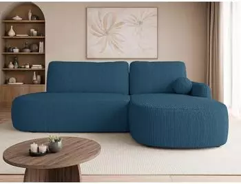 Mirjan24 Loridu O Cord Ecksofa L-Form, Schlaffunktion, Bettkasten, 274x174cm (800001993145)
