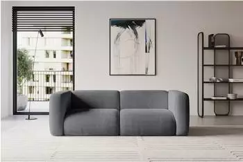 ALTDECOR MIRA-S1 modulares 2-Sitzer Sofa, Cord, dunkelgrau, 228x89x70cm