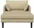 vidaXL Große Chaiselongue Cordstoff grau-grün