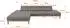 ALTDECOR Mona Ecksofa L-Form elektrisch, Velours grau, 316x205cm (800002026650)