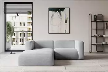 ALTDECOR MIRA-L1 Ecksofa L-Form Cord, blaugrau, 227x179x89cm (800002004684)