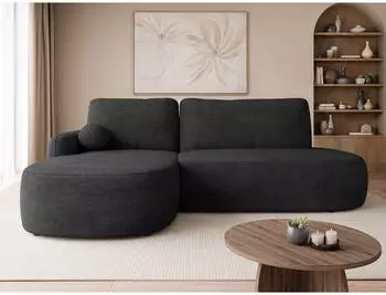 Mirjan24 Loridu O Ecksofa L-Form mit Schlaffunktion & Bettkasten, Chenille, anthrazit (800001992964)