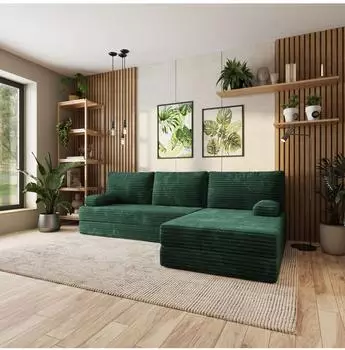 Masseno ANKO modulares Ecksofa mit Schlaffunktion, grün, L-Form 270x160cm (800001994039)