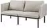 en.casa Kamar 2-Sitzer Sofa, Polyester, beige (69x158x63 cm)