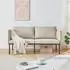 en.casa Kamar 2-Sitzer Sofa, Polyester, beige (69x158x63 cm)
