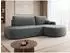 Mirjan24 Loridu O Ecksofa L-Form Velvet graphit mit Schlaffunktion & Bettkasten (800001992986)