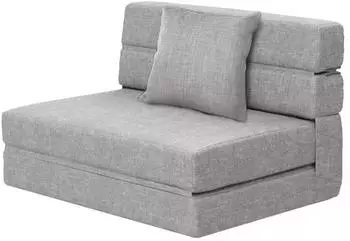 LuxusKollektion Schlafsessel klappbar, Memory-Schaum, hellgrau, 100x190cm