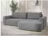 Mirjan24 Passo Ecksofa mit Schlaffunktion und Bettkasten, Chenille, rechts, 265x166cm (Vibe 95)
