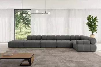 ALTDECOR Felto-L3 Ecksofa L-Form 7-Sitzer 475x190cm dunkelgrau (800001554891)