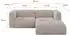 ALTDECOR MIRA-L1 Ecksofa L-Form Velours hellgrau 227x179x89cm