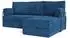 Masseno NOTIA Ecksofa mit Schlaffunktion, Kordstoff, blau (800001993889)