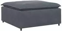 vidaXL Modulares Sofa Fu&szlig;hocker-Modul Dunkelgrau 100x100x48 cm