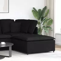 vidaXL Modulares Sofa-Fu&szlig;hocker-Modul Schwarz 100 x 100 x 48 cm