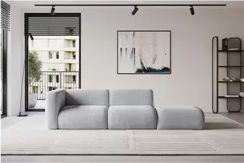 ALTDECOR MIRA-S3 modulares Ecksofa Cord grau 296x89x70cm (800002004164)