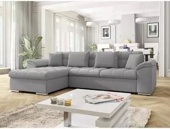 Mirjan24 Diana Premium Ecksofa mit Bettkasten und Schlaffunktion, grau (800000671552)