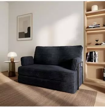 Masseno LADIA Schlafsofa Kordstoff schwarz (800001993886)