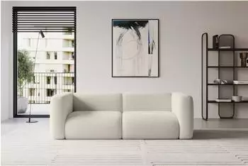 ALTDECOR MIRA-S1 modulares Sofa 2-Sitzer, Bouclé, beige (800002004724)
