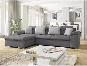 Mirjan24 Diana Ecksofa mit Schlaffunktion und Bettkasten, Graphit, Textil (800000671629)