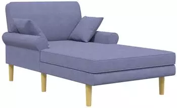vidaXL Chaiselongue Stoff, jeansblau