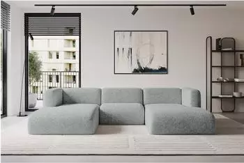ALTDECOR Mira-U1 Wohnlandschaft U-Form Velours hellgrün 317x179x70cm (800002004129)