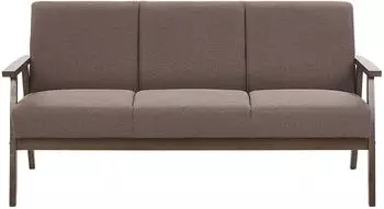 Beliani Asnes 3-Sitzer-Sofa Stoff, braun (Asnes)