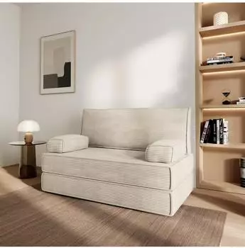 Masseno LADIA Schlafsofa Kordstoff creme (800001993980)
