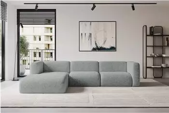 ALTDECOR MIRA-L2 Ecksofa L-Form Velours hellgr&uuml;n 318x179cm (800002004384)