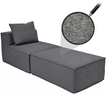 MCW MCW-O54 Chaiselongue Textil dunkelgrau (800001527392)