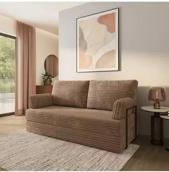 Masseno SILAR Schlafsofa Schaumstoff Kordstoff beige (800001993874)