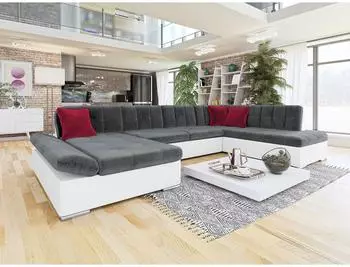 Mirjan24 Bergen Ecksofa U-Form mit Schlaffunktion und Bettkasten (800000619218)
