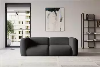 ALTDECOR MIRA-S1 modulares Sofa 2-Sitzer, Velours, schwarz (800002004714)