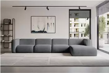 ALTDECOR MIRA-L3 Ecksofa L-Form Cord dunkelgrau 409x179x70cm (800002003633)