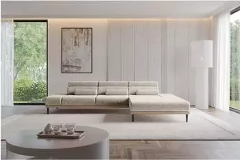 ALTDECOR Mona Ecksofa L-Form mit Elektrofunktion, beige, 316x205x85cm (800002027191)