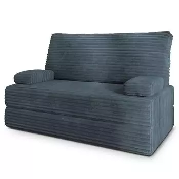 Masseno LADIA Schlafsofa Kordstoff grau (TILIA 85)