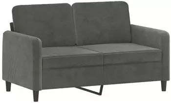 vidaXL 2-Sitzer-Sofa Samt, dunkelgrau, 120cm