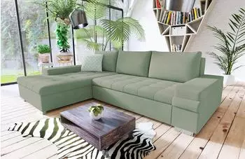 Mirjan24 Bangkok Mini Ecksofa mit Schlaffunktion und Bettkasten, L-Form (800000615949)