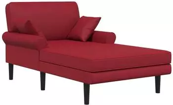 vidaXL Chaiselongue weinrot Kunstleder