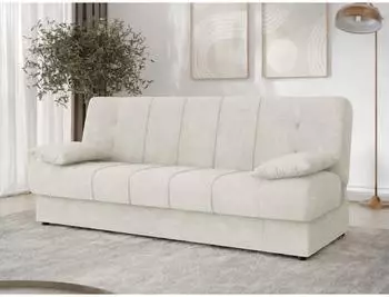 Mirjan24 Sonik Schlafsofa 3-Sitzer mit Bettkasten, Click-Clack, creme (800001996910)