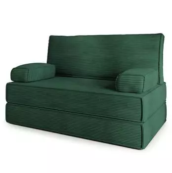 Masseno LADIA Schlafsofa Kordstoff gr&uuml;n (POSO 14)