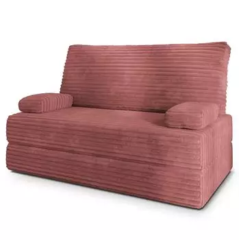 Masseno LADIA Schlafsofa Kordstoff, rosa (TILIA 62)