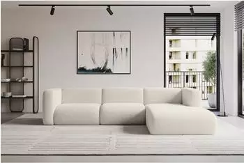 ALTDECOR MIRA-L2 Ecksofa L-Form Bouclé beige (800002003659)