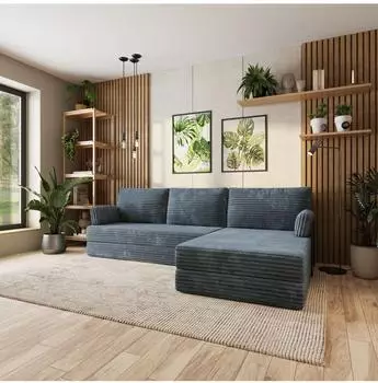 Masseno ANKO Ecksofa mit Schlaffunktion, grau, L-Form 270x160cm (800001994041)