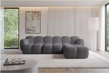 ALTDECOR Miko-L2 Ecksofa L-Form Cord dunkelgrau 302x205cm