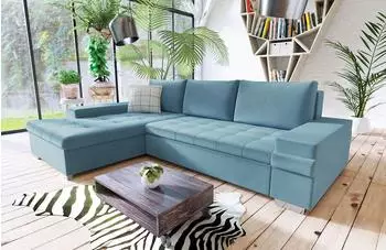 Mirjan24 Bangkok Mini Ecksofa mit Schlaffunktion und Bettkasten, L-Form (800000615997)